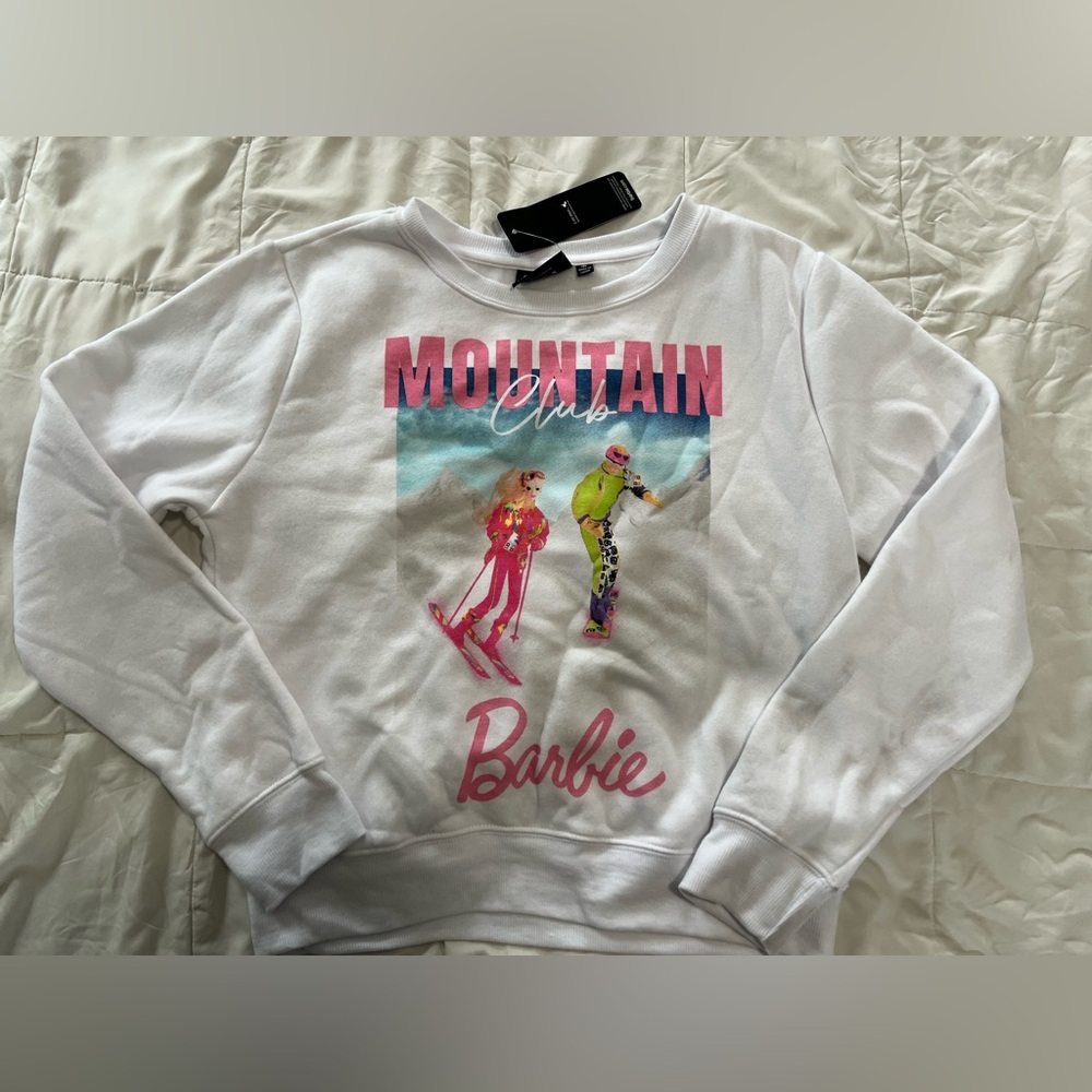 Barbie Mountain Club White Sweatshirt